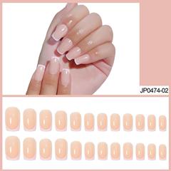 Cross-border exclusive nail art French false nail stickers wear nail stickers finished nail stickers 24 pieces nail stickers