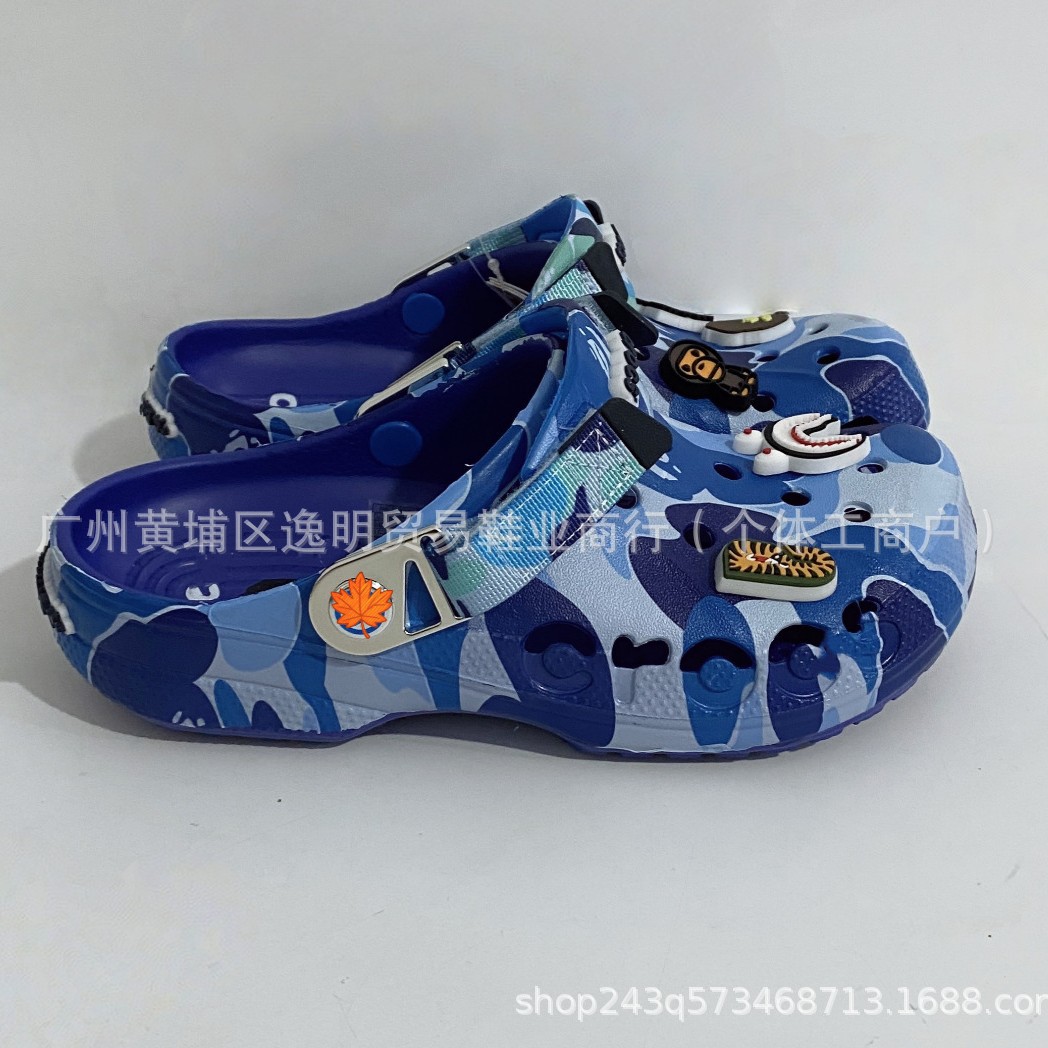 2025 clásico Beep estrella de color sandalias agujeros zapatos de mujer moda al aire libre versátil sandalias de cabeza de bolsa de moda