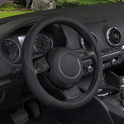 X680 car steering wheel: Steering wheel cover - x680-black-gray-line-with-white-environmental-protection-inner-ring-38cm-at-home-and-abroad