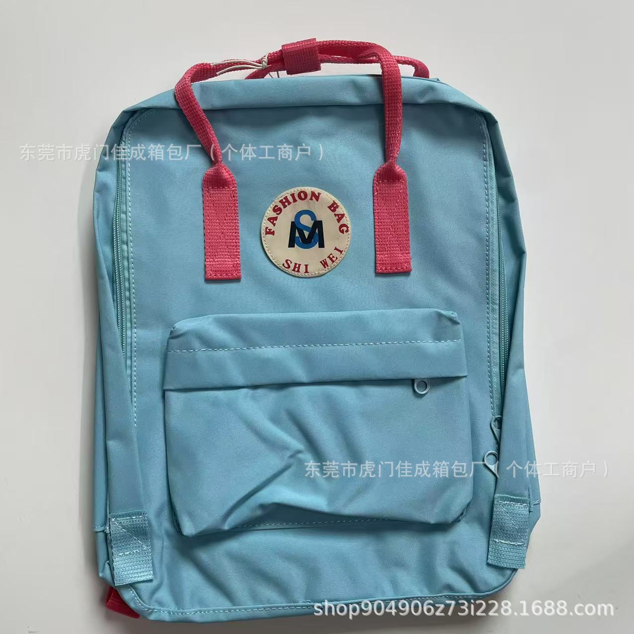 하늘색 핑크 리본