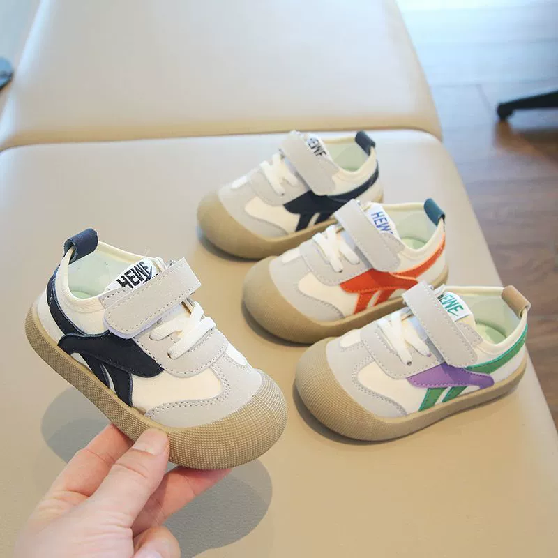 2025 Baby весна и осень новая корейская детская обувь детский сад для девочек в помещении мягкая подошва холст обувь для детей повседневная обувь для мужчин