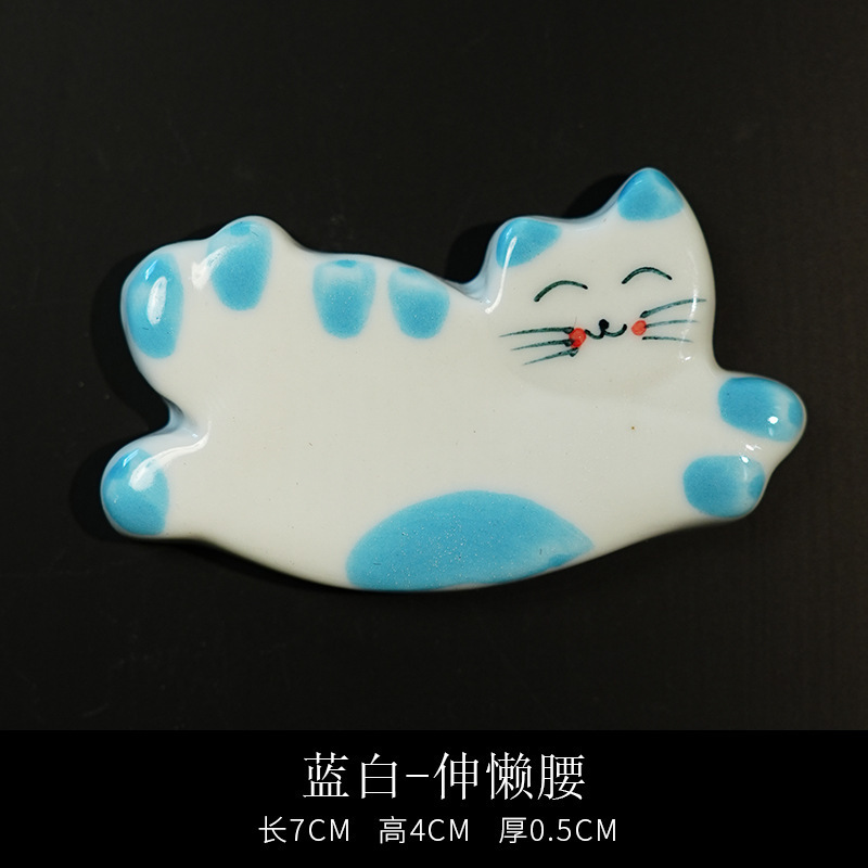 景德镇陶瓷猫咪冰箱贴装饰文创景德镇咖啡店陶瓷工艺品批发|undefined