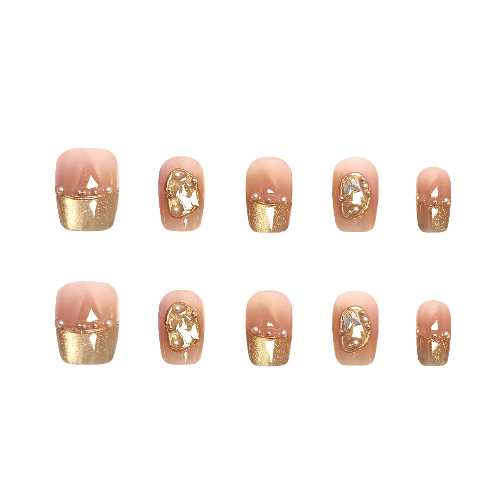 10 piezas de manicure manual puro código de decimación perla de ojo de gato suave parche de uñas blanqueador desmontable