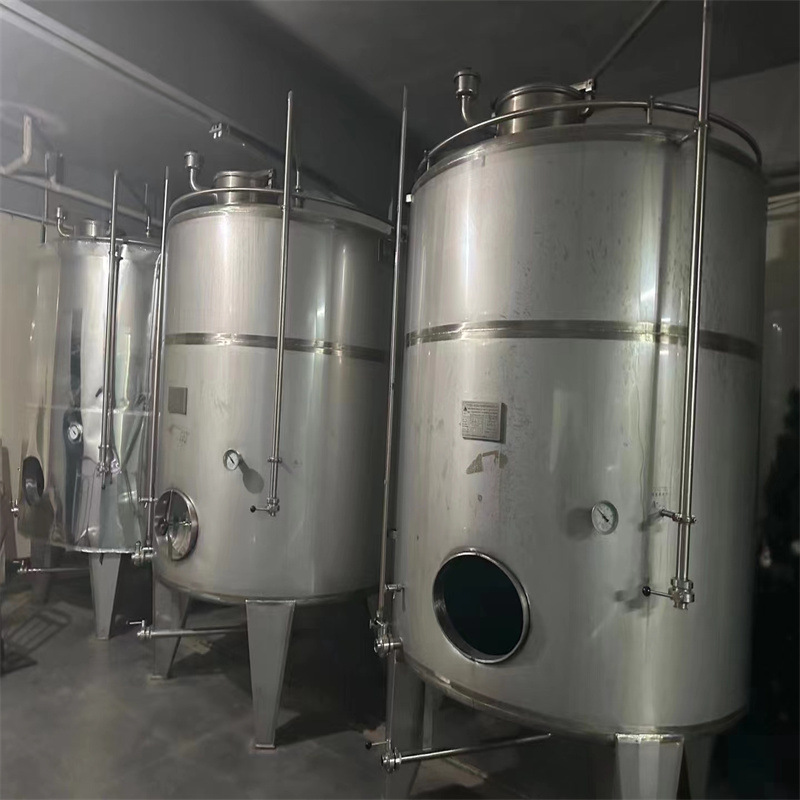 出售二手立式大型液体保温储存罐 密封式储酒罐液体储存罐 回收
