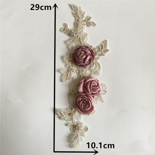 Three-dimensional decorative polyester hollow lace flower embroidery collar flower DIY sewing mesh lace collar clothing accessories