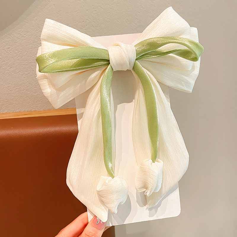 With bow, white