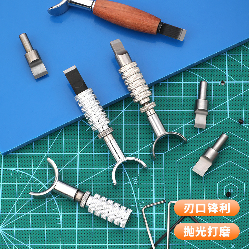 新品DIY回転彫刻刀植なめし革皮彫刻手作業調節可能彫刻刀皮革工具皮芸工具|undefined