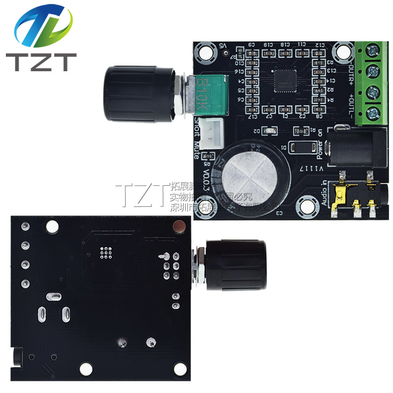 PAM8610 듀얼 채널 12V HD 파워 앰프 보드 순수 디지털 파워 앰프 15W * 2 고출력