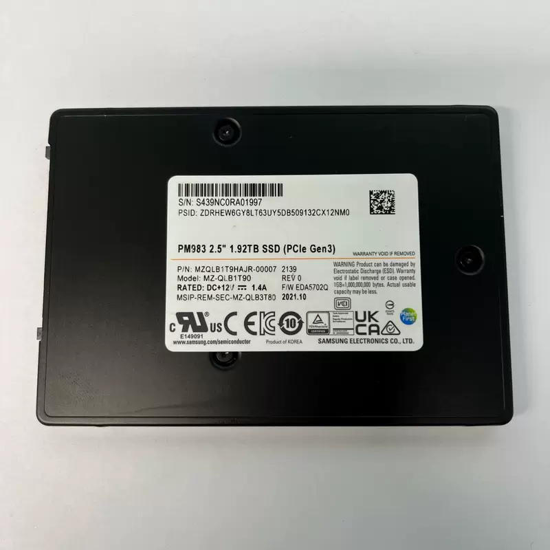 Sanxing PM983 1.92T U.2 NVMe MZQLB1T9HAJR-00007 SSD, разборка