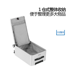 Aluminum-Magnesium Alloy Full Metal Rolling Suitcase with Front-Opening Laptop Compartment - 16/20/24 Inches, Unisex Travel Suitcase, Hard Case
