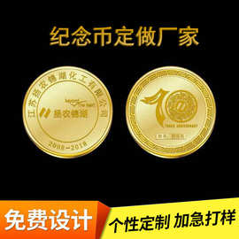 纪念币定制 金属周年庆企业庆典纯金银旅游文创游戏收藏币制作