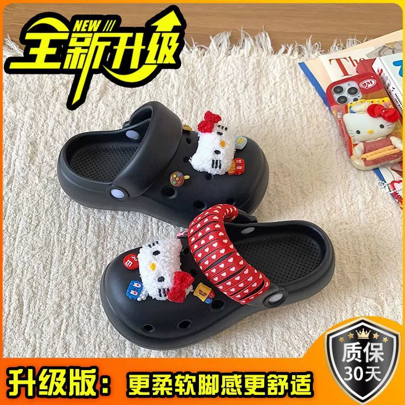 Краска Cartoon ультра-мягкие тапочки в стиле Crocs, нескользящая мюля на платформе, мягкая подошва, модель весна 2026 года, подходит для уличной носки, закрытые носки