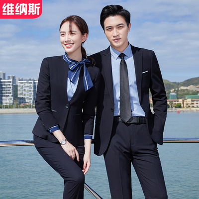 Property Sales department man suit coverall men and women Same item Occupation suit spring and autumn man 's suit Bank formal wear wholesale