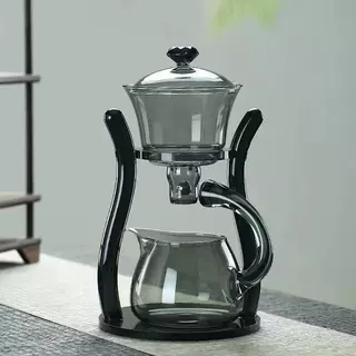 新款高硼硅玻璃冲泡茶壶功夫磁吸懒人茶具透明家用功夫茶具套装