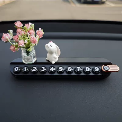 plate a deer flower car Nömrəli dayanma kartı - sweet-rabbit-pink-peach-blossom-bottle-black-aromatherapy-license-plate