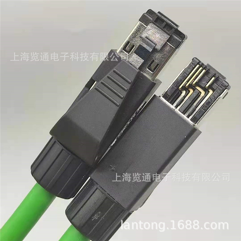 a类 4x22awg/1 PN Ethercat 工业以太网预制网线RJ45 4芯屏蔽网线