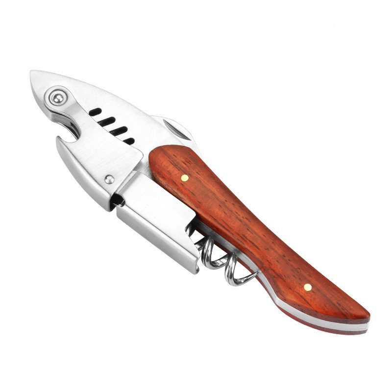 로즈우드 손잡이-레드 와인 병따개