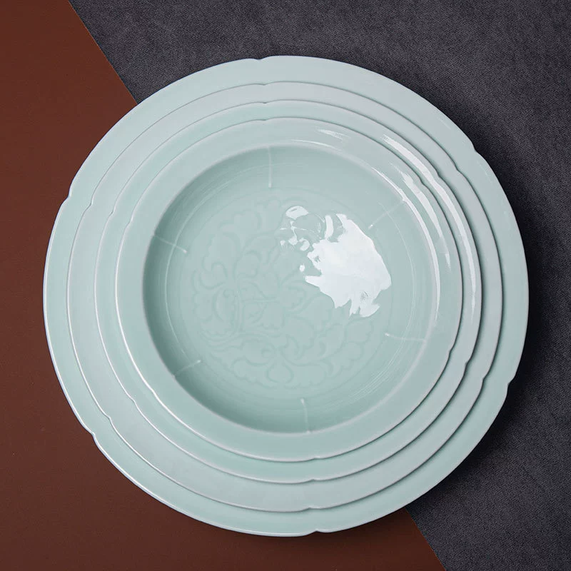 Имитация Jingdezhen Song цзылоон широкайой миска для дома антиожог посуда китайский стиль глубокая тарелка под суп коммерческий отель художественная посуда