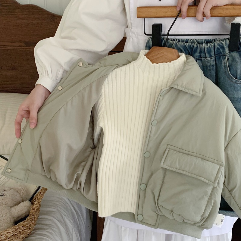 邦诚儿童棉衣2025冬季新款男童纯色大口袋加厚棉服中小童冬装棉袄|undefined