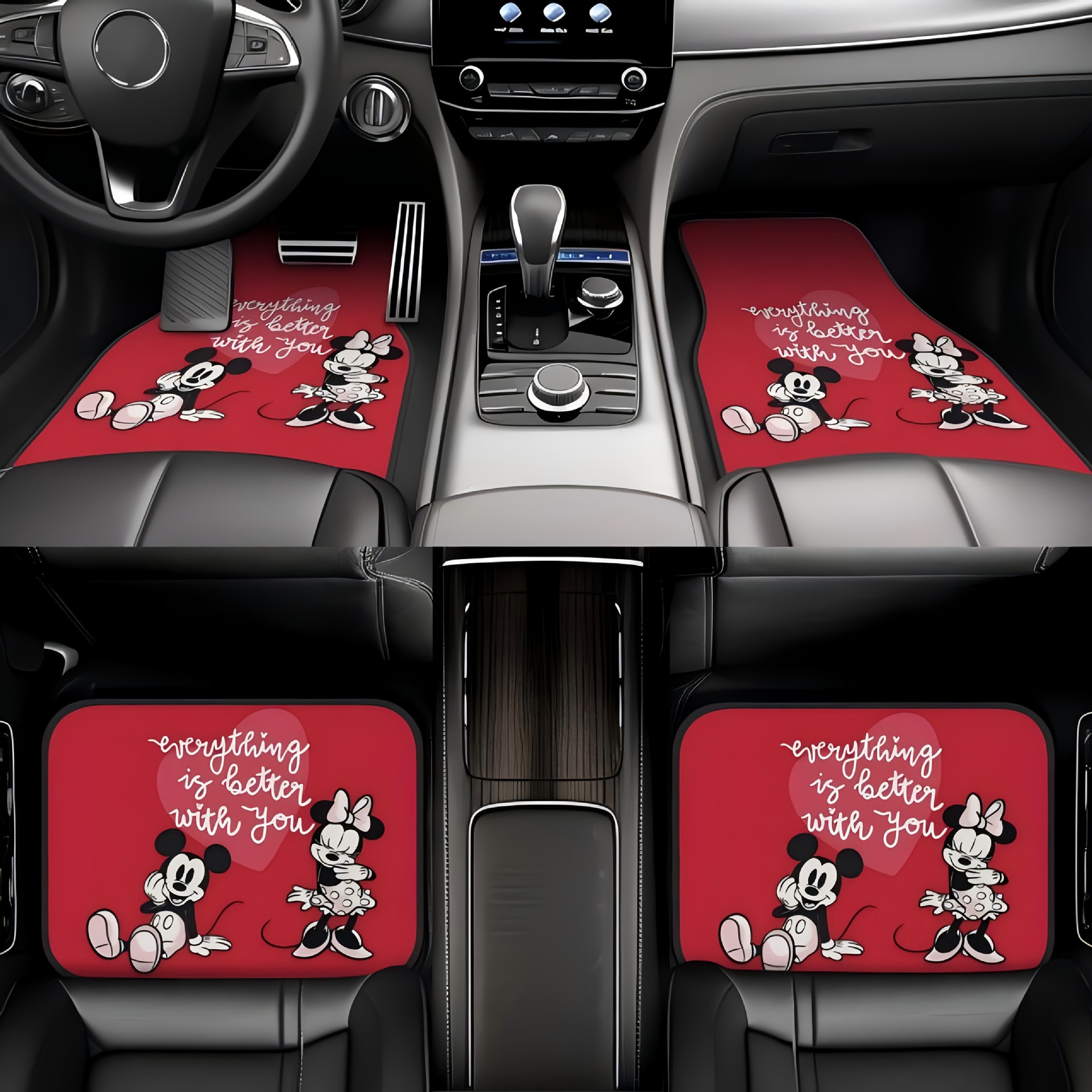 Amazon and Temu's best-selling crystal velvet car floor mats are easy to maintain, universal four-piece set, and durable
