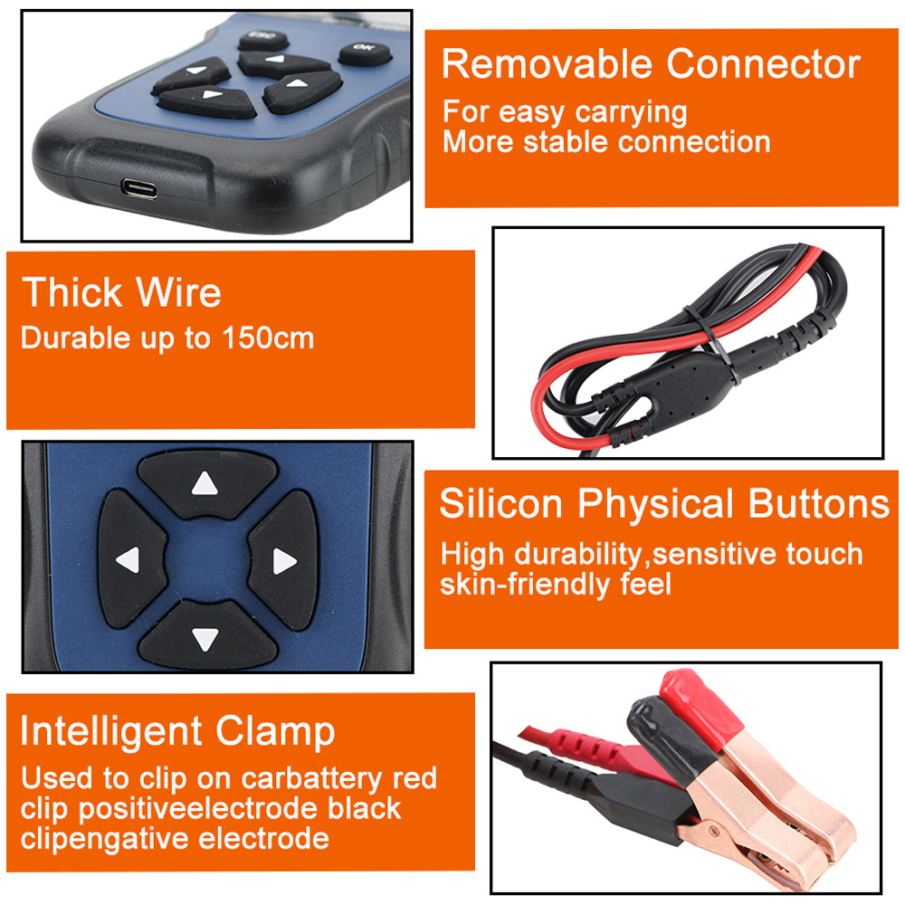 V311B Portable 12v Car Battery Tester Charger 电瓶检测仪阿里巴巴