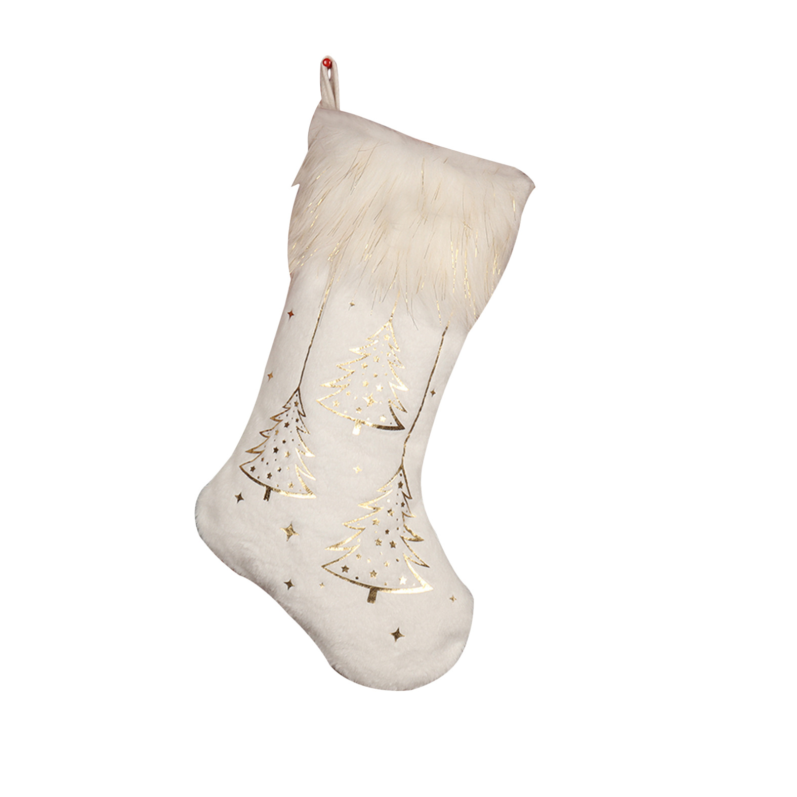 Calcetines de Navidad transfronterizos blancos estampados calcetines de Navidad bolsas de regalo calcetines de decoración de Navidad bolsas de regalo bolsas de dulces para niños