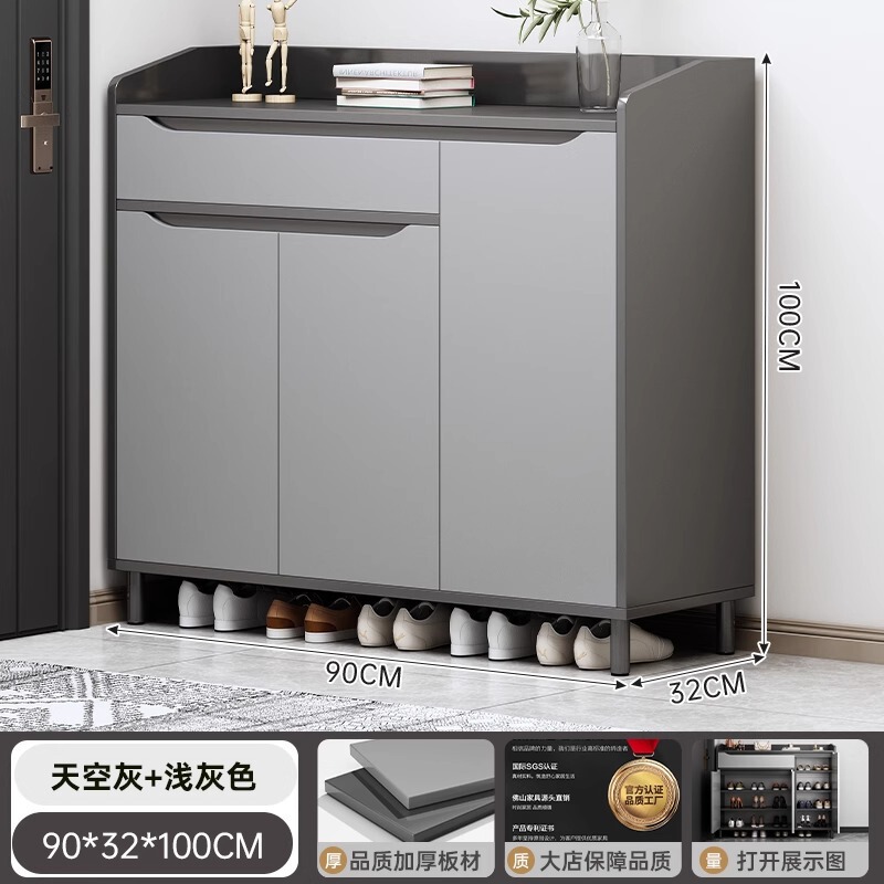 楼道鞋柜家用门口收纳柜一体靠墙储物柜2025新款入户走廊玄关鞋架|undefined