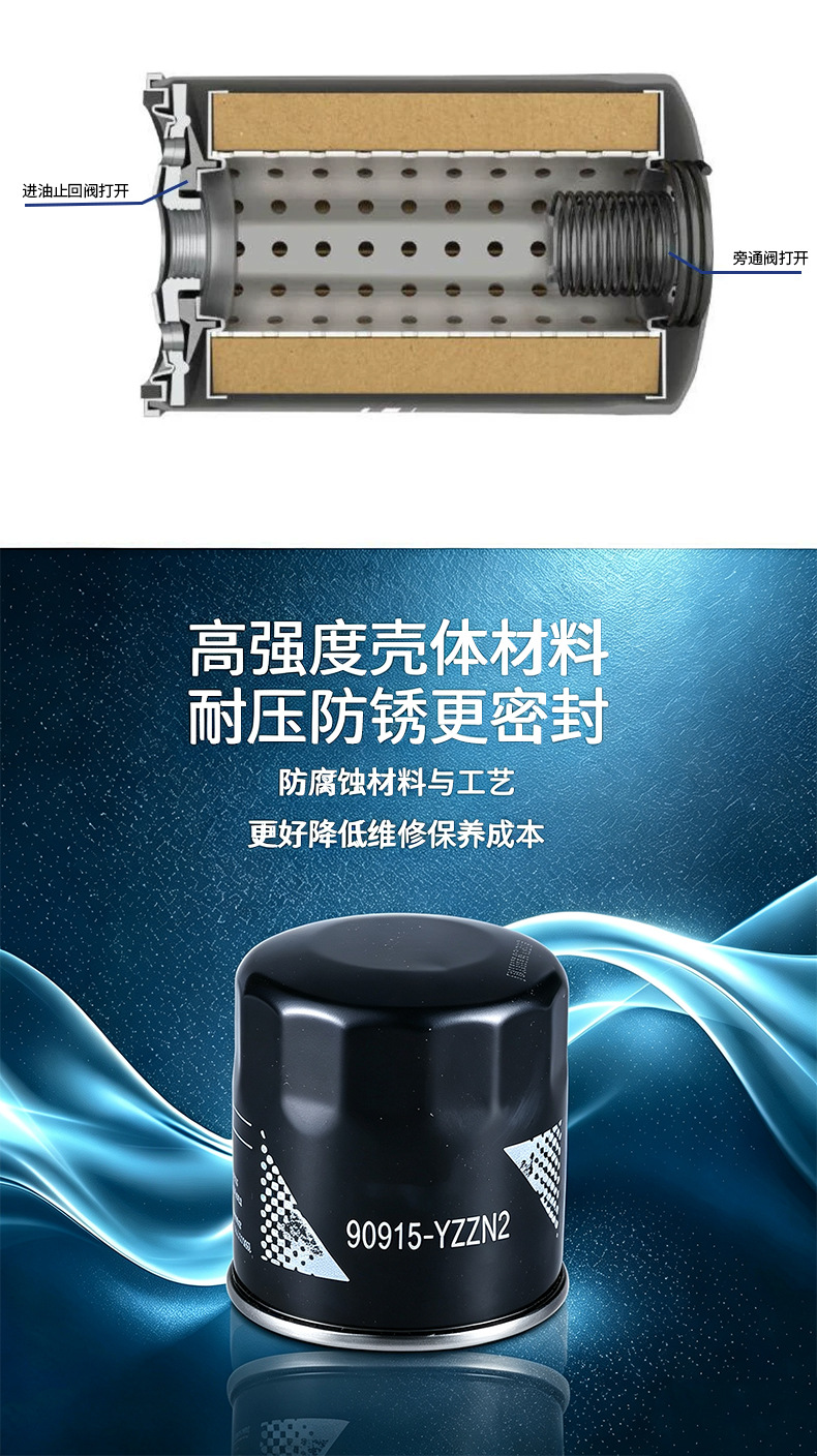 90915-YZZN2 90915-YZZN1 engine oil filter is suitable for Toyota car parts