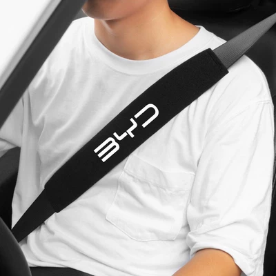 Seat belt shoulder pad – Shoulder Pads, Advanced Car Safety - byd-black-pair