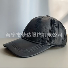 春秋冬真皮帽子男女羊皮棒球帽 海宁工厂直销帽子团购一件代发
