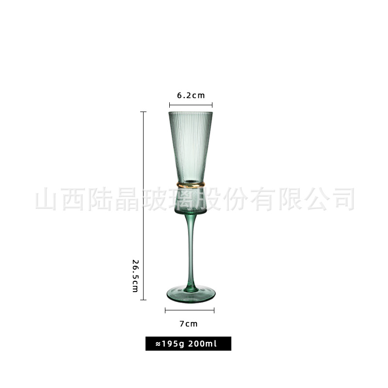 Copa de champán con cinturón de oro traza (200ml)