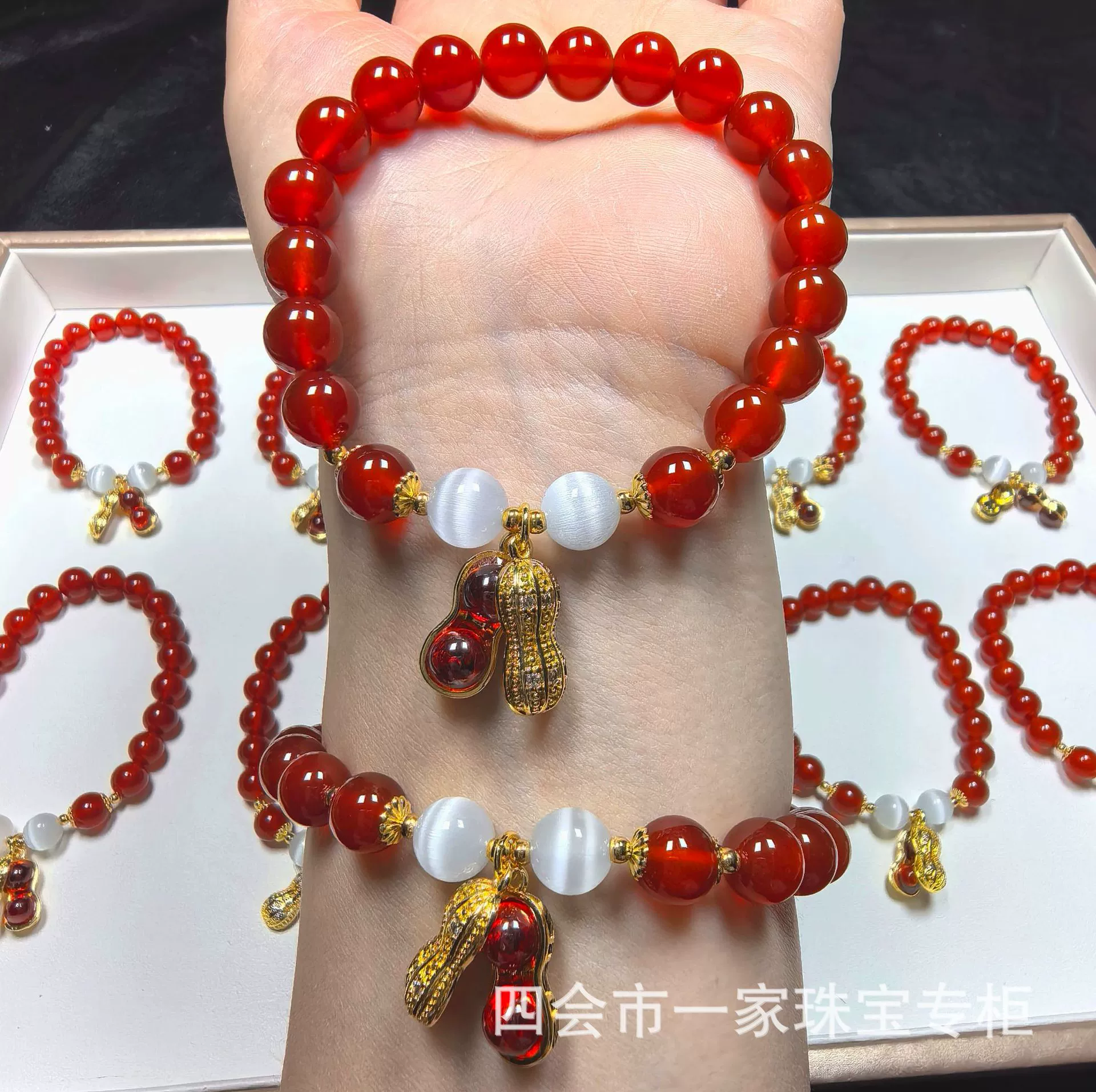 Новый натуральный агат ручной работы хорошие вещи арахис агат браслет ins ретро национальный ветер живой производитель благосостояния оптом