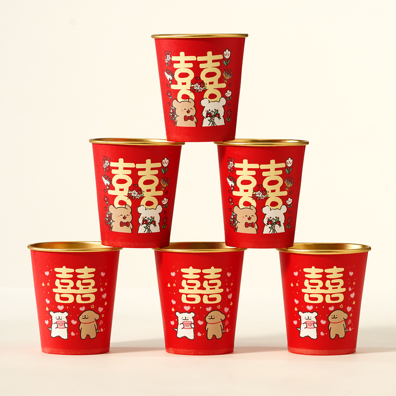 Wedding Disposable Paper Cups, Wedding Engagement, Home Wedding Banquet, Thickeneded Wedding Cups, Wedding Supplies