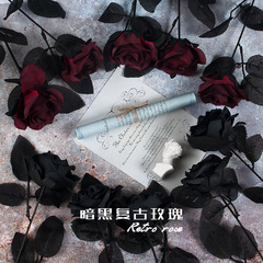 Retro dark simulated rose flower photo photography props jewelry decorative ornaments dark hand-held photo background