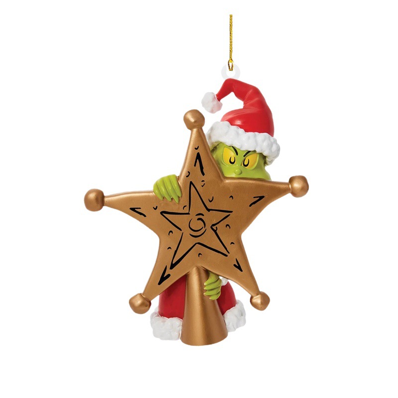 Colgante creativo de Navidad Grinch transfronterizo decoraciones para árboles de Navidad colgante de acrílico