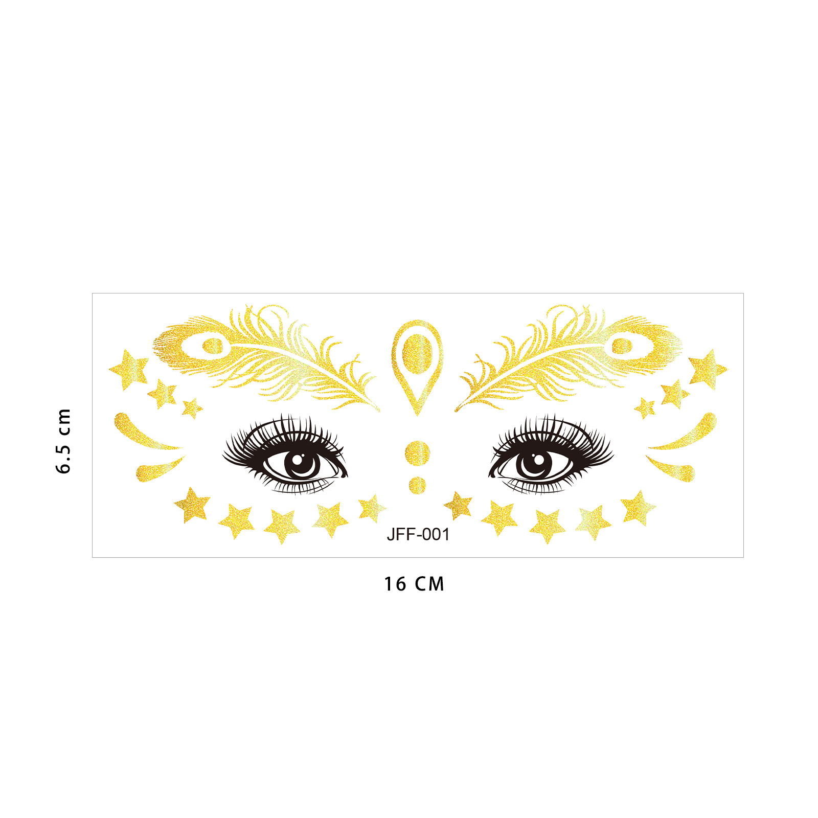 Tatuaje Temporal Facial de Pecas de Papel de Transferencia de Agua, Impermeable, para Fiesta y Eventos