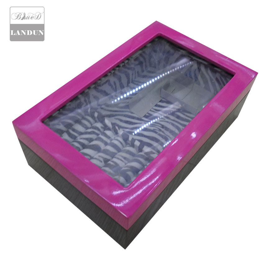 The Factory Can Make Jewelry Boxes, Jewelry Dust-Proof Packaging Boxes, Watch Collection Storage Boxes, Window-Opening Souvenir Wood