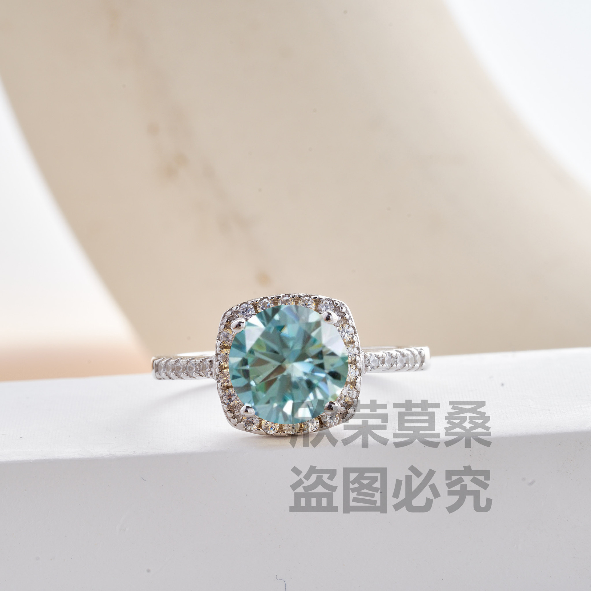 925 anillo de plata esterlina 3 quilates 9mm aniversario color moissanita anillo de compromiso fábrica transfronteriza al por mayor