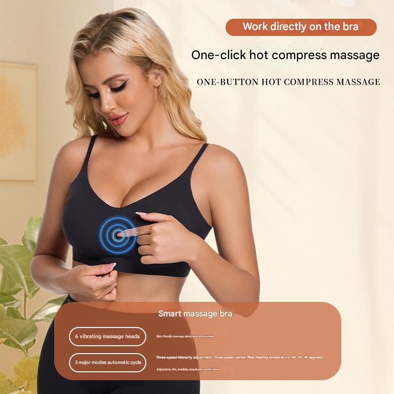 Foreign Trade Cross-Border New Smart Massage Underwear Electric Bra Massager Breast Massager Can Be Heated and Vibrated for Massage