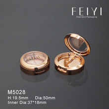 古铜金双色腮红盒 透明天窗2色眼影壳 高光眼影盒包材批发 M5028