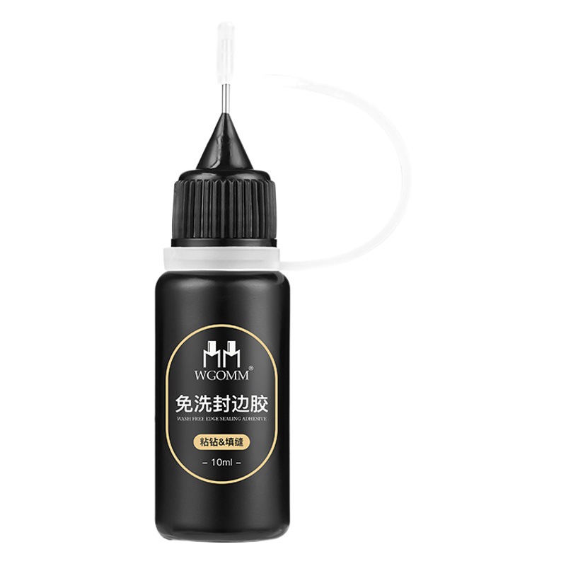 Cross-border soft fat man edge sealing glue nail art sealing glue wash-free sticky Diamond glue large diamond zircon Diamond pile Diamond sewing glue wholesale