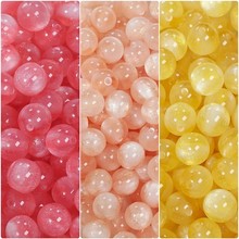 批发10mm光温变树脂圆珠直孔散珠子diy手工串珠材料手链项链配件