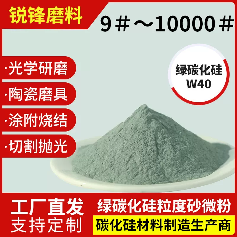 研磨级绿碳化硅W40抛光级 耐火材料级绿碳化硅 量大可批发