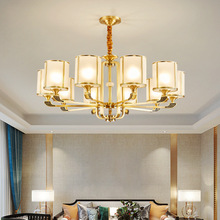 全銅新中式客廳吊燈高端大氣中國風別墅大廳主燈包廂餐廳焊錫燈具