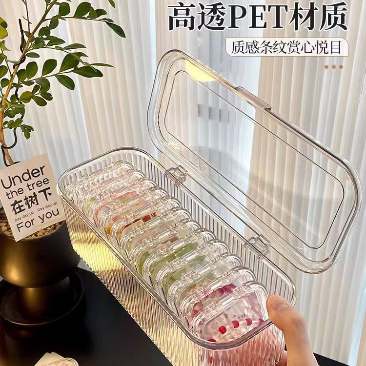 手串収納ケース透明アクリル水晶ブレスレットネックレス専用アクセサリーケース携帯酸化防止チェーンケース|undefined