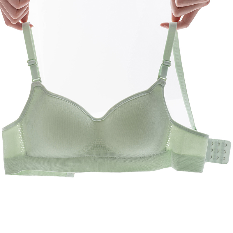 Nuevo color sólido inalámbrico estudiante sujetador fino blanco push-up transpirable cómodo sin costura de algodón taza verano entrega caliente