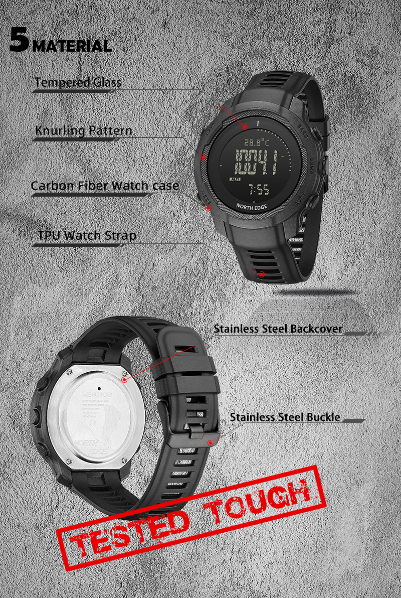 Vattentät smartwatch i kolfiber business och robust design_voghion.com