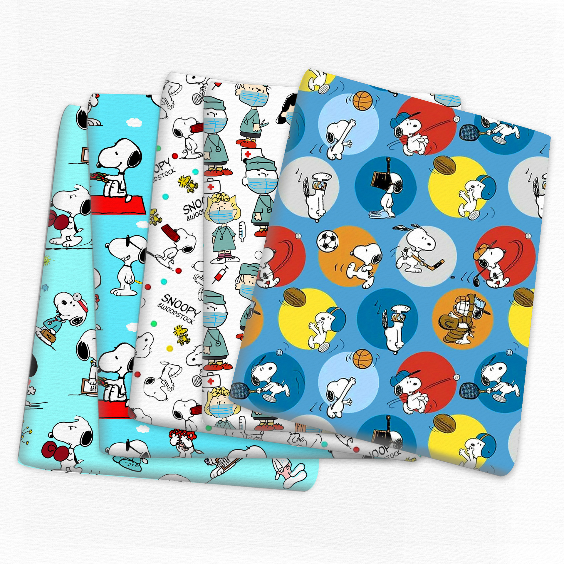 Perro Snoopy impresión de dibujos animados 100% tela de algodón DIY ropa hecha a mano bolsa, 1Yc55667