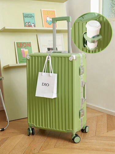 New Multifunctional Luggage for Women Students, Instagram Influencer Password Box, 20-inch Male Check-in Rolling Suitcase with Aluminum Frame Travel Bag