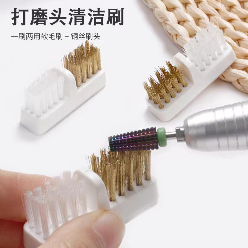 Nail art tools wholesale electric sander grinding head brush nail removal head dust powder removal double copper wire cleaning brush Nail art tools wholesale electric sander grinding head brush nail removal head dust powder removal double copper wire cleaning brush